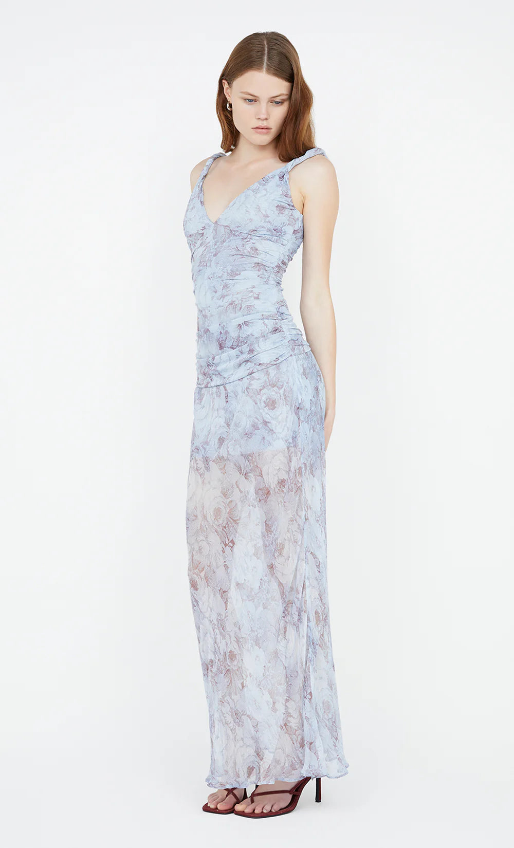 Bec and Bridge Danica V Neck Dress - Chambray Rose