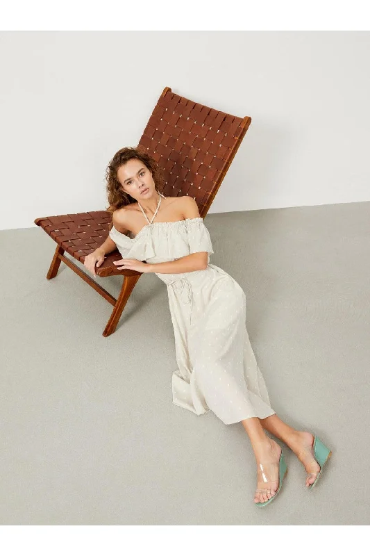Relaxed Cut Midi Length Strap Dress