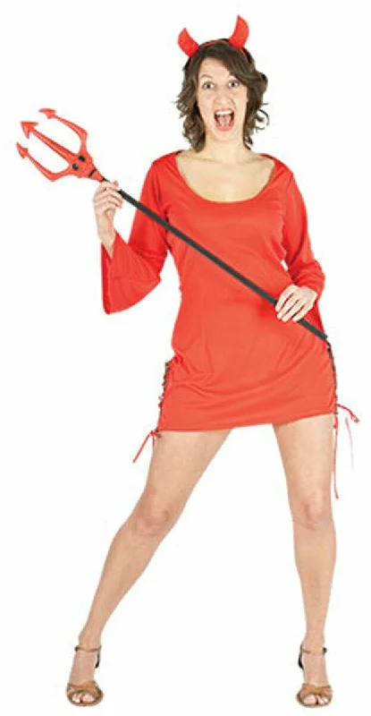 Adults Hot Devil Furnis Costume Halloween Ladies Fancy Dress Party Outfit