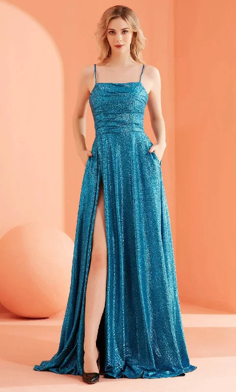 J'Adore Dresses J22031 - Metallic A-Line Dress