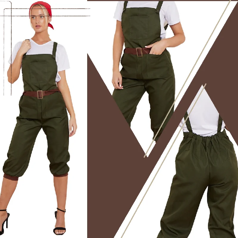 Adult Land Lady Green Fancy Dress Costume - 1940's World Book Day Party Costume