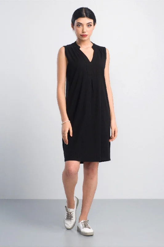 Black Cotton Lycra Dress