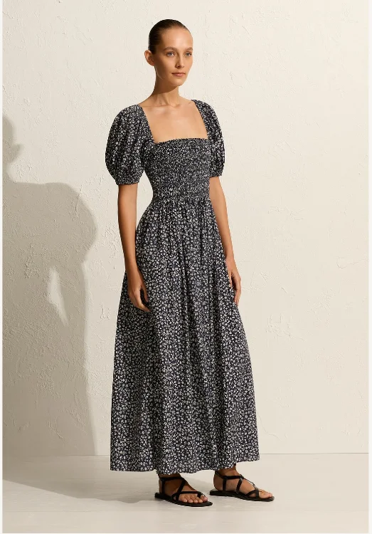 Matteau Shirrd Bodice Peasant Dress - Dandelion