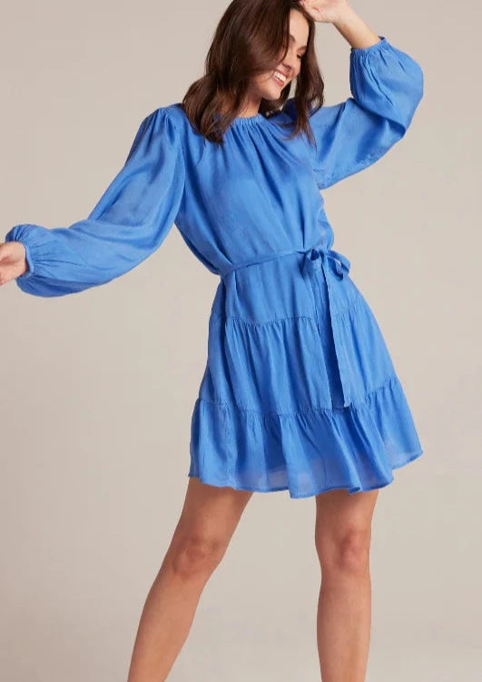 tiered pacific print dress