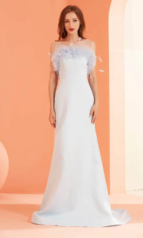 J'Adore Dresses J22045 - Strapless Ruffled Gown