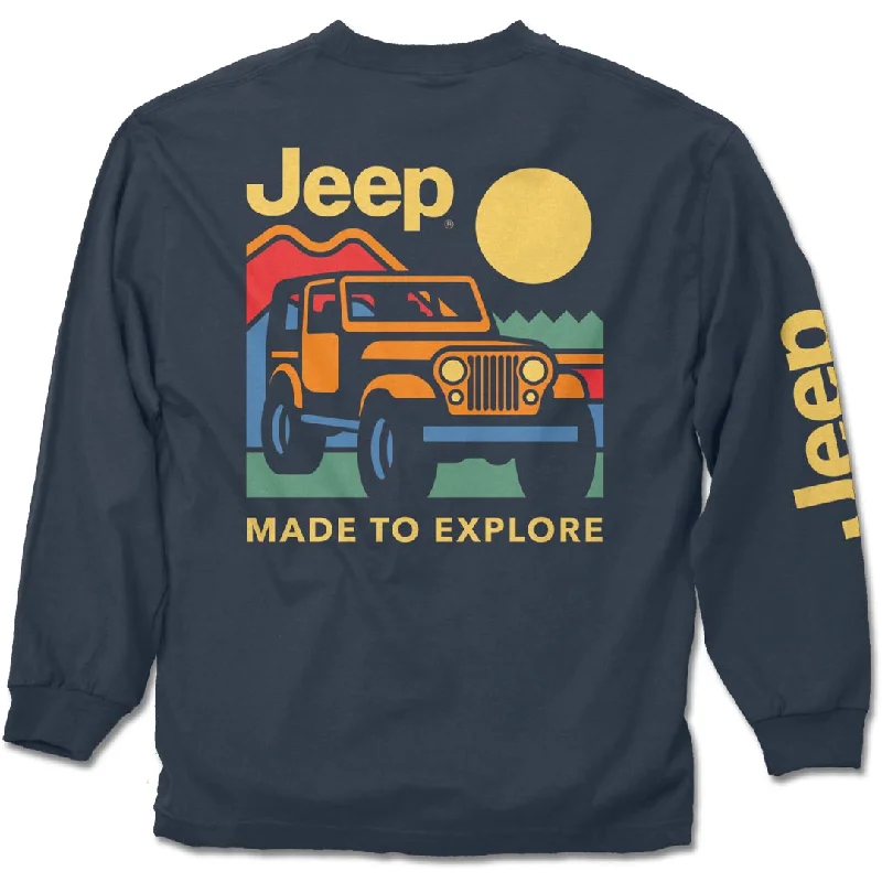 Jeep - Made to Explore Long Sleeve Shirt Classic V-Neck Short Shirt