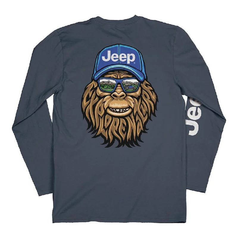 Jeep - Nature Squatch Long Sleeve Shirt Trendy Ruffled Short Sleeve