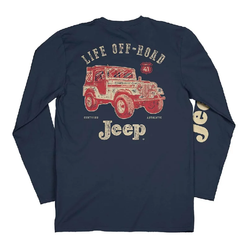 Jeep - Vintage Off-Road Long Sleeve Shirt Comfortable Graphic Short Sleeve