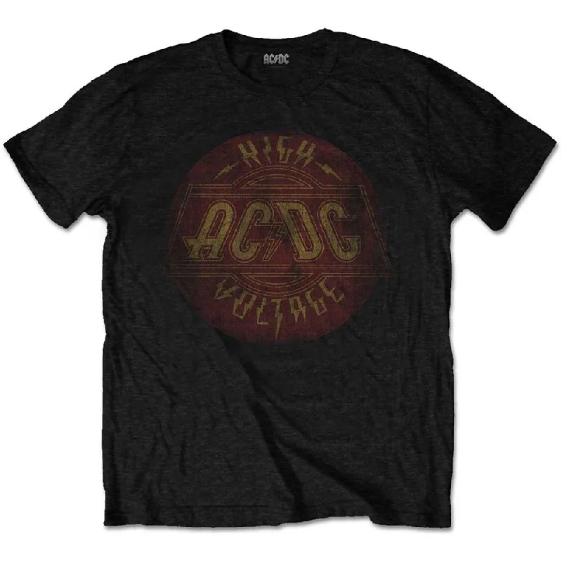 AC/DC | Official Band T-Shirt | High Voltage Vintage Cotton Fabric Linen Fabric Terry Fabric