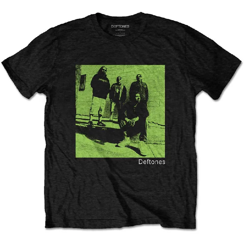 Deftones | Official Band T-Shirt | Green Photo Faux Fur Fabric Real Fur Fabric Shearling Fabric