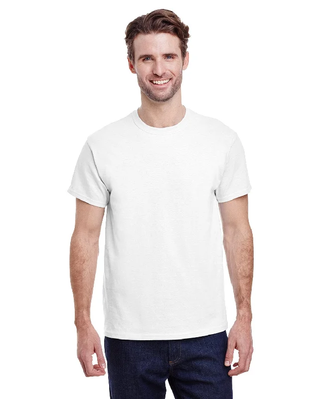 Gildan Ultra Cotton Heavyweight T-Shirt | White Silk Blend Satin Velvet