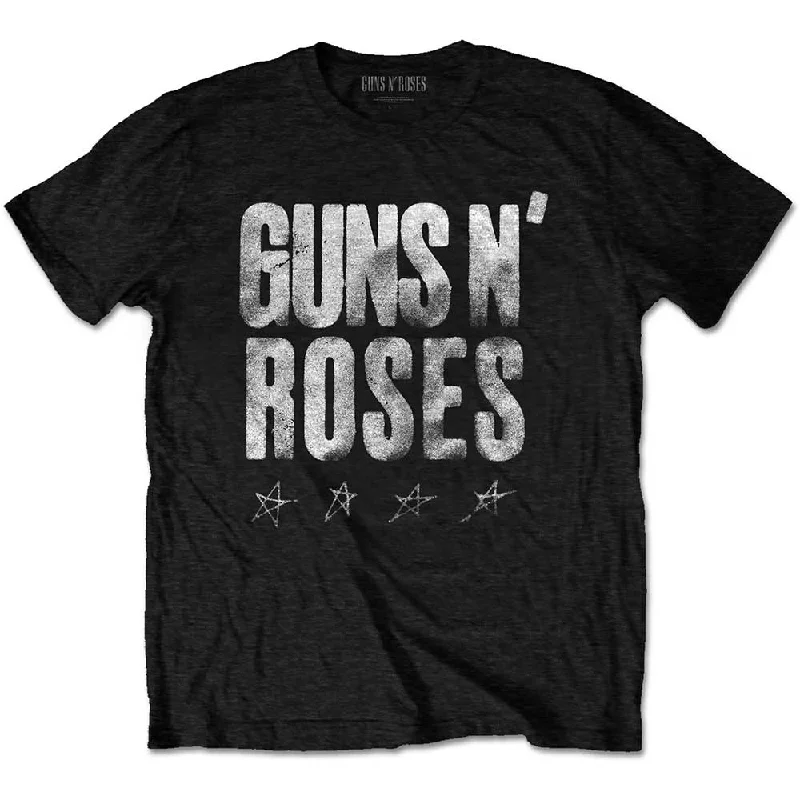 Guns N' Roses | Official Band T-Shirt | Paradise City Stars (Back Print) Layered Multi-layer Single Layer