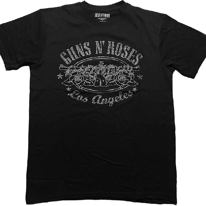 Guns N' Roses | Official Band T-Shirt | LA Logo (Diamante) Polka Dot Checkered Tartan