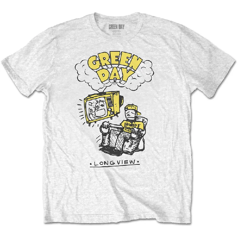 Green Day | Official Band T-Shirt | Longview Doodle Rayon Fabric Velvet Fabric Corduroy Fabric