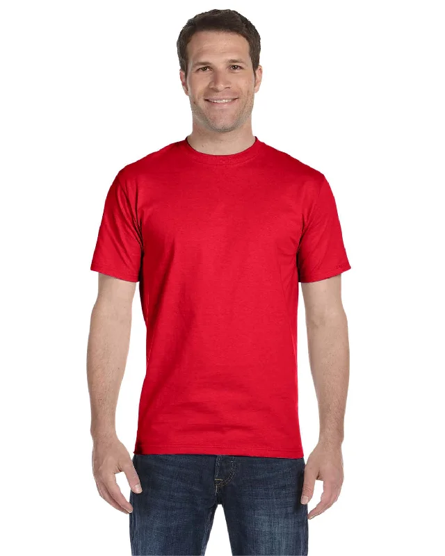 Hanes ComfortSoft 100% Cotton T-Shirt | Athletic Red Modern Contemporary Chic