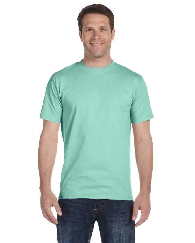 Hanes ComfortSoft 100% Cotton T-Shirt | Clean Mint Graphic T-Shirt Round Neck Polyester