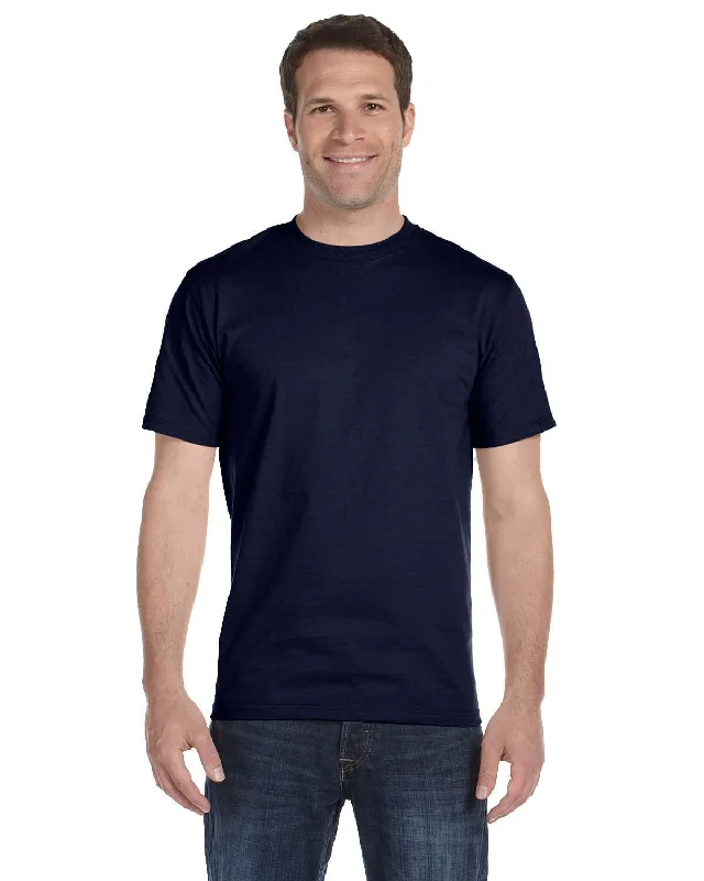 Hanes ComfortSoft 100% Cotton T-Shirt | Navy Denim Fabric Leather Fabric Suede Fabric