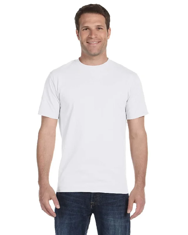 Hanes ComfortSoft 100% Cotton T-Shirt | White Front Pockets Side Pockets Patch Pockets