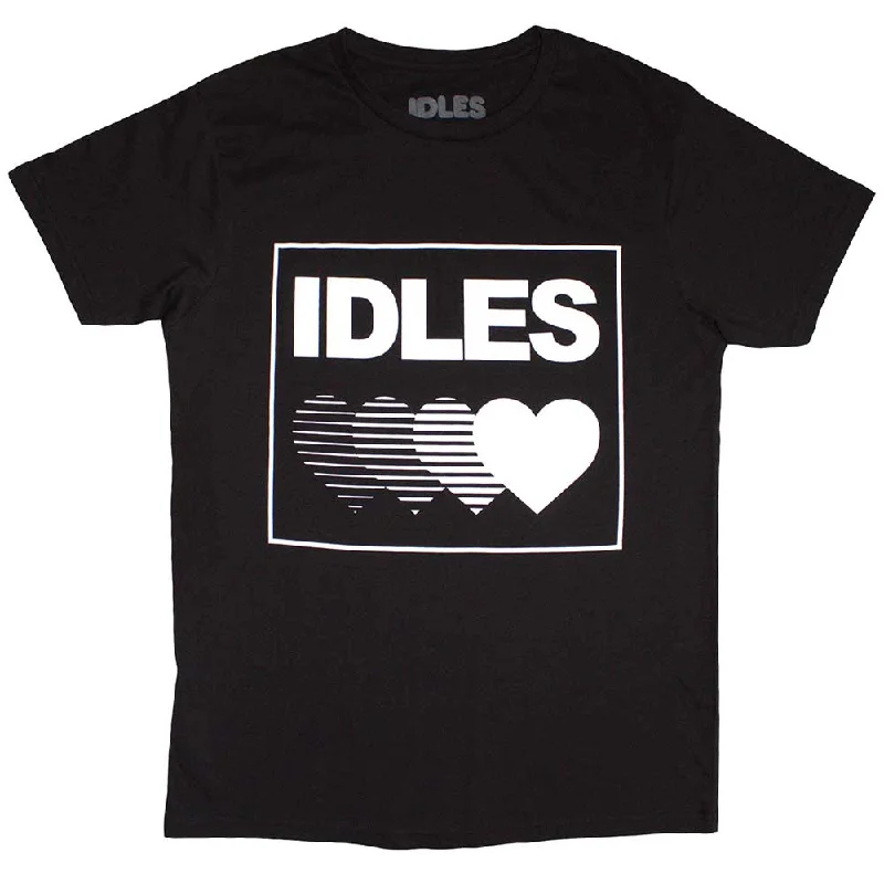 Idles | Official Band T-Shirt | Gradient Heart Cotton Fabric Linen Fabric Terry Fabric