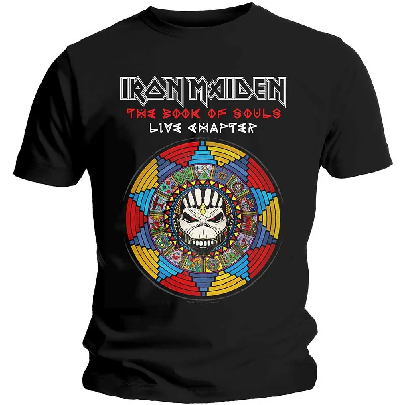 Iron Maiden | Official Band T-Shirt | Book of Souls Live Chapter Knit Fabric Woven Fabric Fleece Fabric