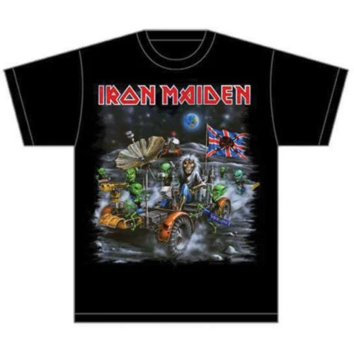 Iron Maiden | Official Band T-Shirt | Knebworth Moon buggy Solid Color Striped Floral