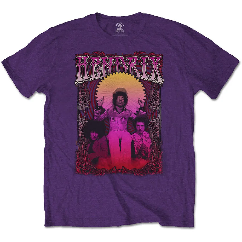 Jimi Hendrix | Official Band T-Shirt | Karl Ferris Wheel Print Jacquard Patchwork