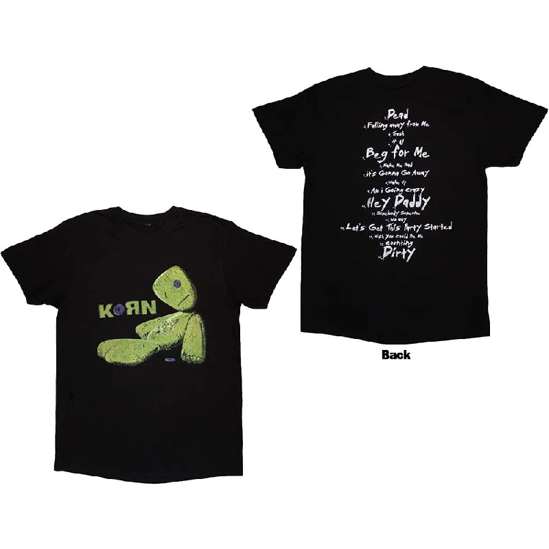 Korn | Official Band T-Shirt | Issues Tracklist (Back Print) Asymmetrical Pockets Print