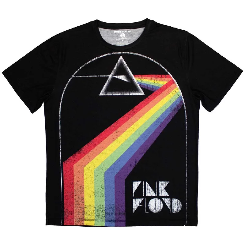 Pink Floyd | Official Band Sublimation T-Shirt | Prism Arch Fleece Nylon Spandex