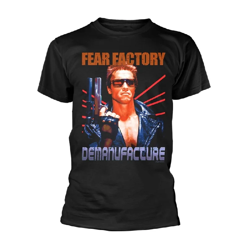 Fear Factory Unisex T-shirt: Terminator (back print) Mesh Fabric Canvas Fabric Denim Fabric