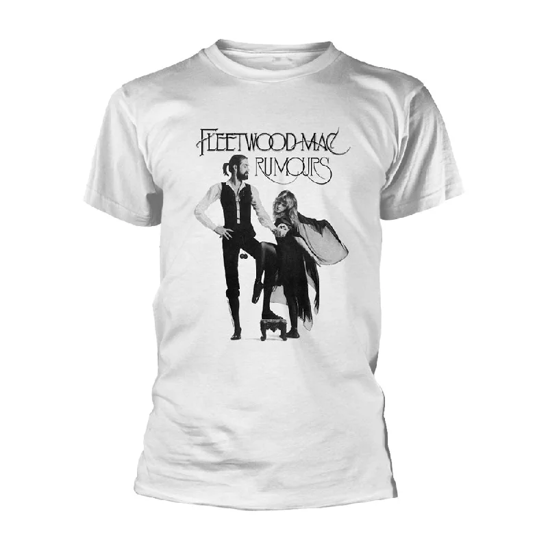 Fleetwood Mac Unisex T-shirt: Rumours (White) Spandex Blend Rayon Blend Denim Blend