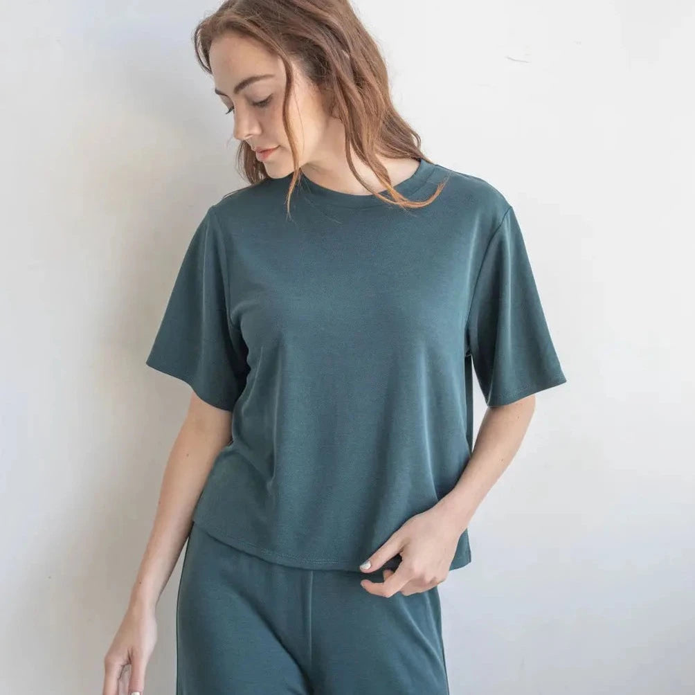 Sklyer Lounge T-Shirt Welt Pockets Slit Pockets Flap Pockets