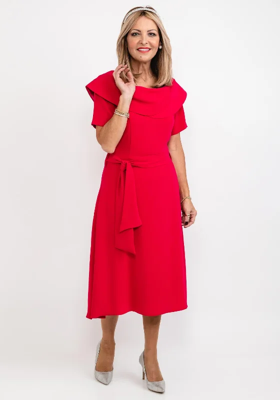 Coco Doll Nala A-Line Midi Dress, Hot Pink Cozy T-shirt Midi Dress