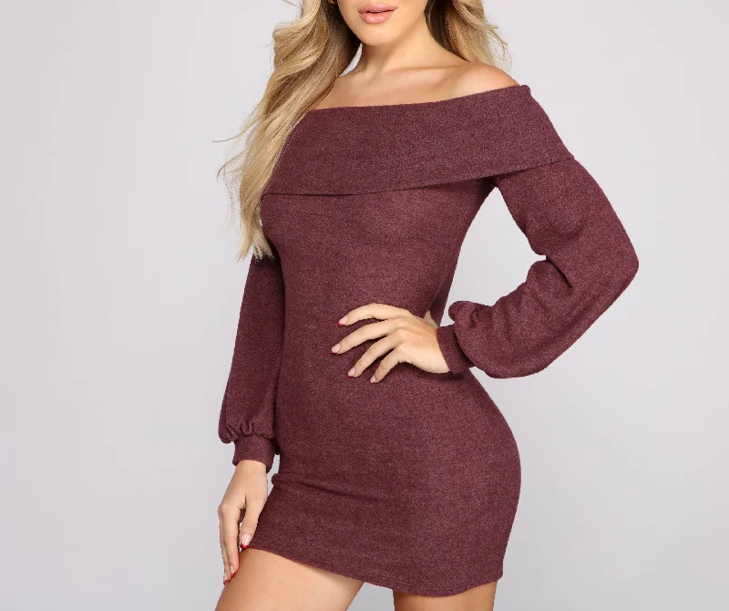 Major Crush Cozy Mini Dress Casual Button-Up Mini Dress