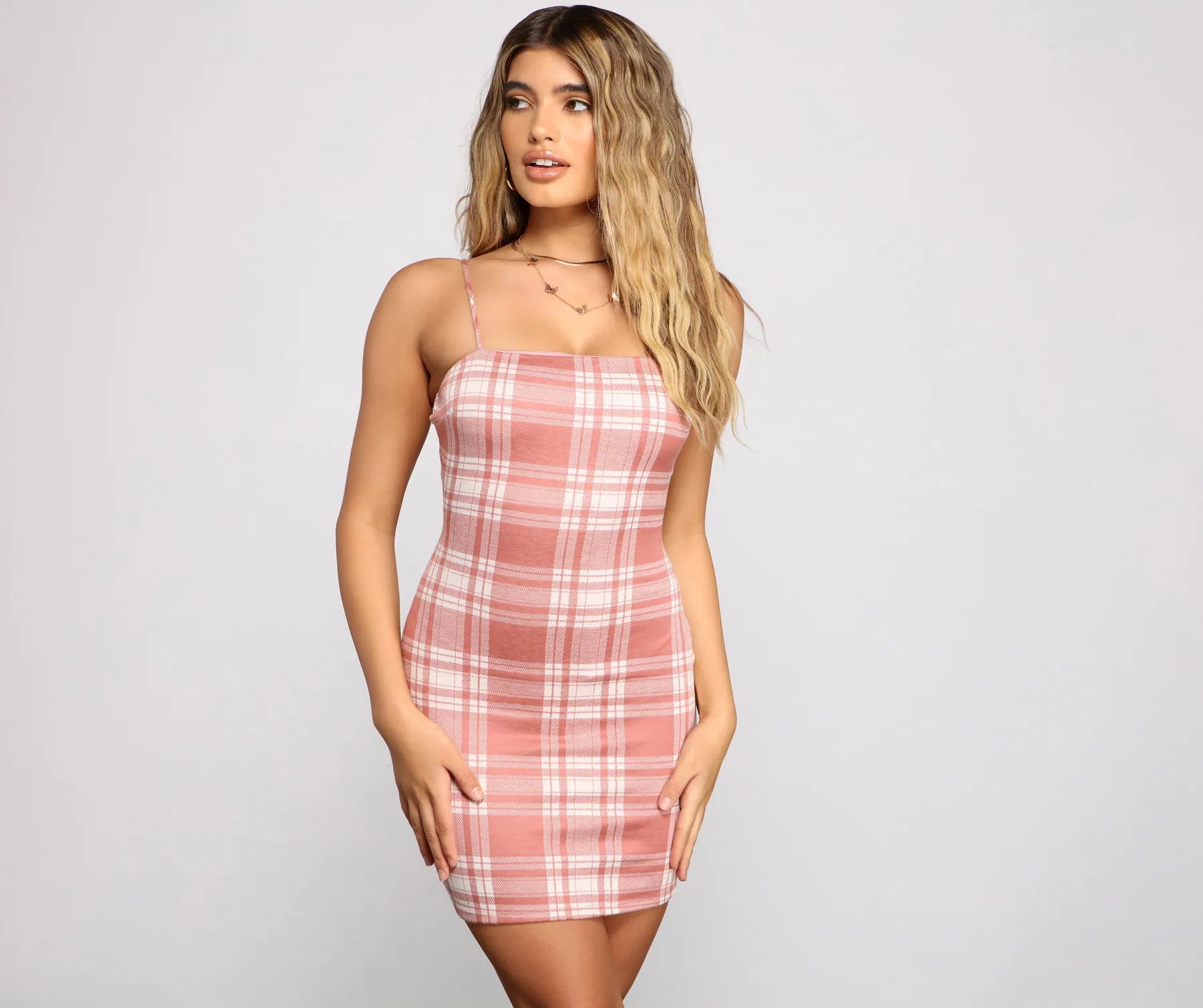 Pep It Up Plaid Mini Dress Elegant Vintage Mini Dress