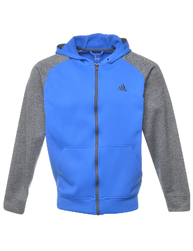 Adidas Hooded Sweatshirt - M Hoodie with Set-In Sleeves Structured Classic