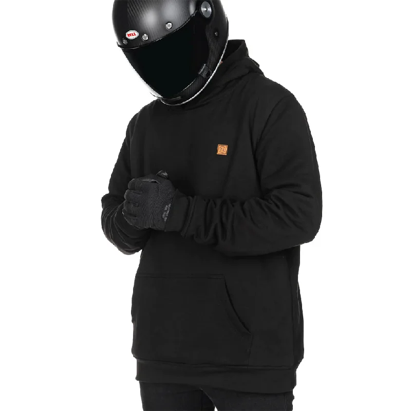 Akin Moto - Defender Black Motorcycle Hoodie Oversized Hoodie Comfort Casual