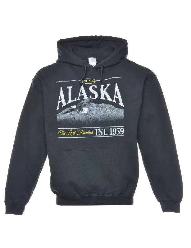 Alaska Printed Hoodie - M Hoodie Sweatshirt Pullover