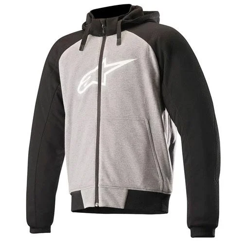 Alpinestars - Chrome Grey Sports Road Hoody Hoodie with Velcro Closure Adjustable Secure