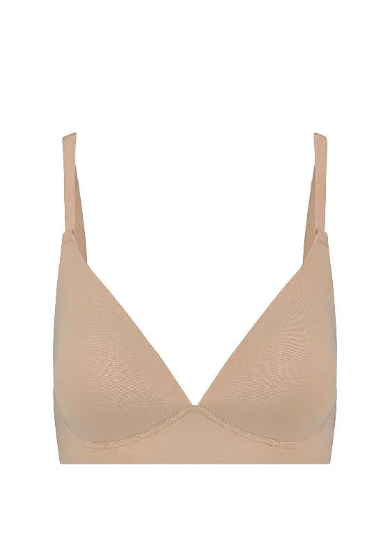 Bye Bra Wire Free Bra, Beige Comfortable Bralette Style