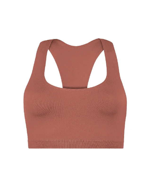 ELATED Bra Top | Rusty Pink Breathable Full Coverage