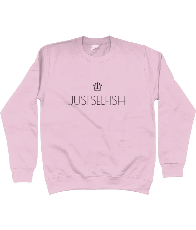 JUSTSELFISH THE LABEL Sweatshirt - more colours Hoodie with Mock Neck Collared Structured