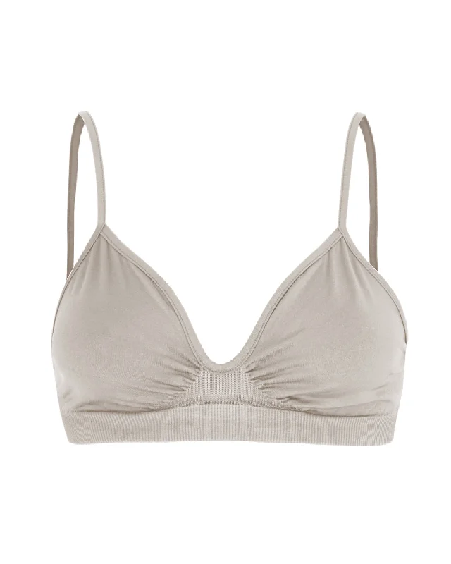 LIBERATED Bra Top | Taupe Seamless Sports Bra