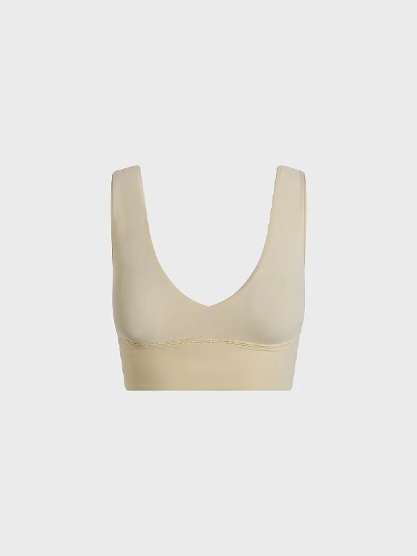 LULULEMON MOJAVE TAN ALIGN V-NECK BRA LIGHT SUPPORT C/D CUP Chic Lace Bralette