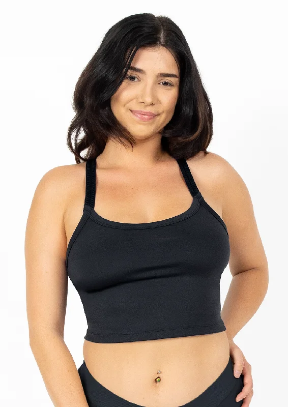 MALIBU MULTI-STRAP BRA-Endurance Black Soft Cup Bralette