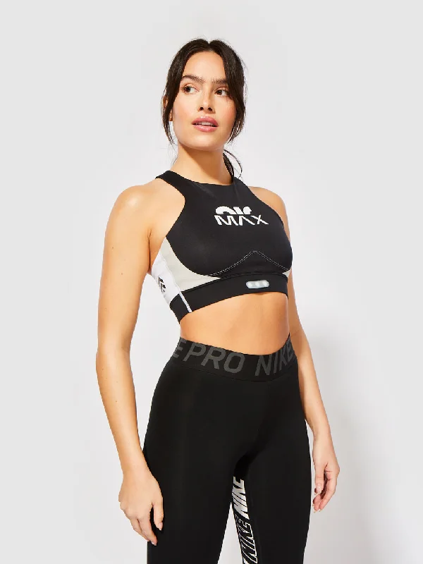 NIKE B/W DRI-FIT SWOOSH AIR MAX BRA Trendy Sports Bra