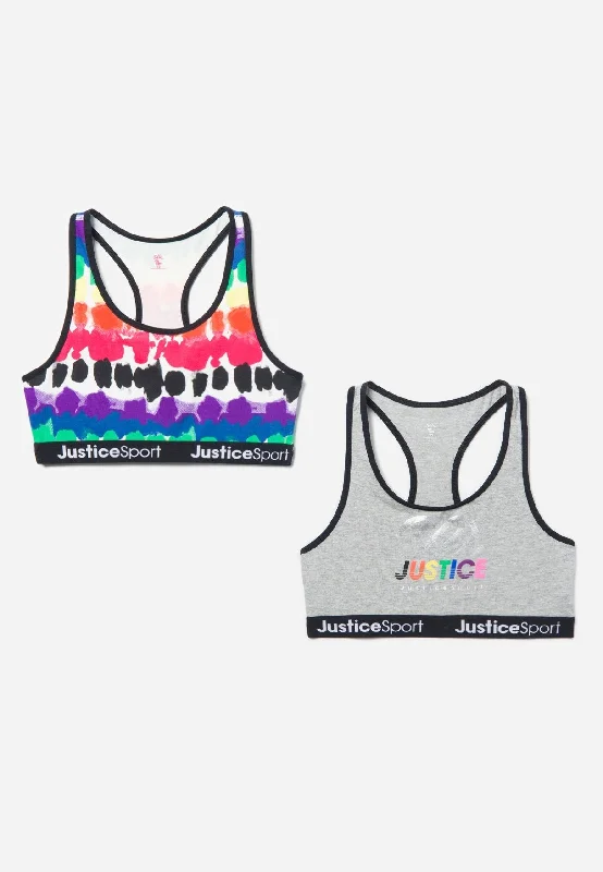 J Sport Racerback Sports Bra 2 Pack Supportive Sports Bra