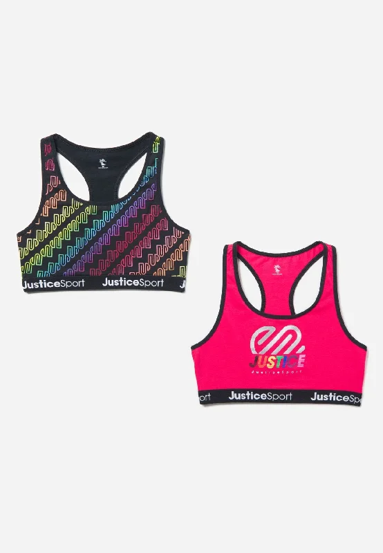 J Sport Racerback Sports Bra 2 Pack Sleek Sports Bra