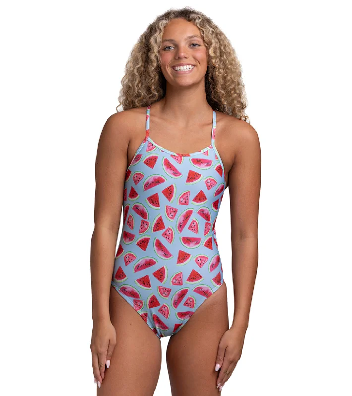 JOLYN Women's Brandon Melondays One Piece Swimsuit Melon Days Stylish Beachwear Set