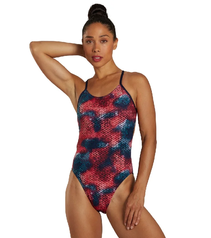 TYR Women's Starhex Cutoutfit One Piece Swimsuit Mesh Detail Bikini