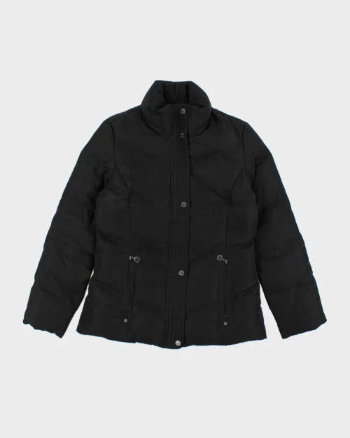 Calvin Klein Black Puffer Jacket - S Front Pockets Side Pockets Patch Pockets